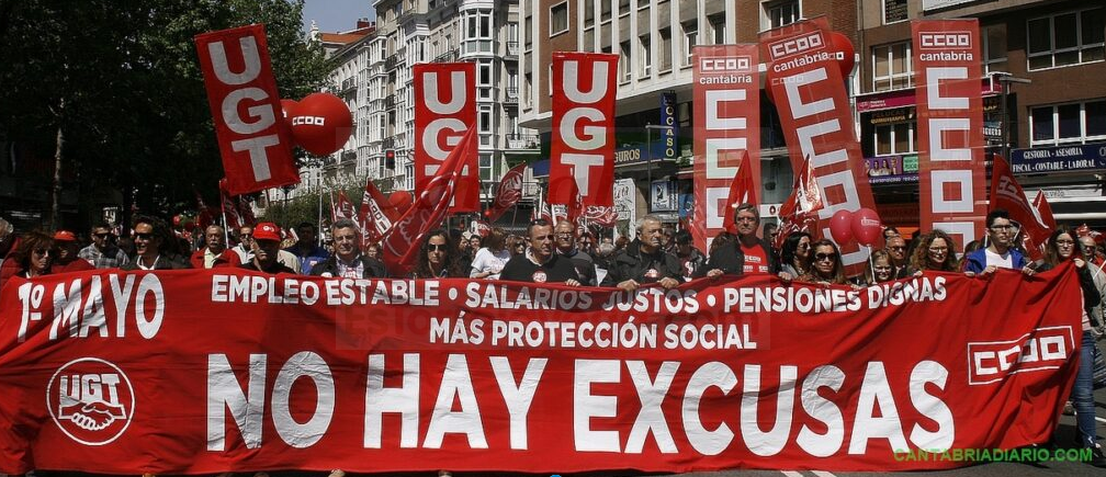 En la imagen de archivo una manifestación del 1 de mayo en Santander - (C) Foto: DAVID LAGUILLO/CANTABRIA DIARIO