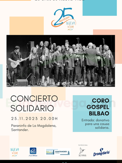 Nueva Vida celebra 25 años con un concierto solidario del coro Gospel Bilbao en el Paraninfo de La Magdalena