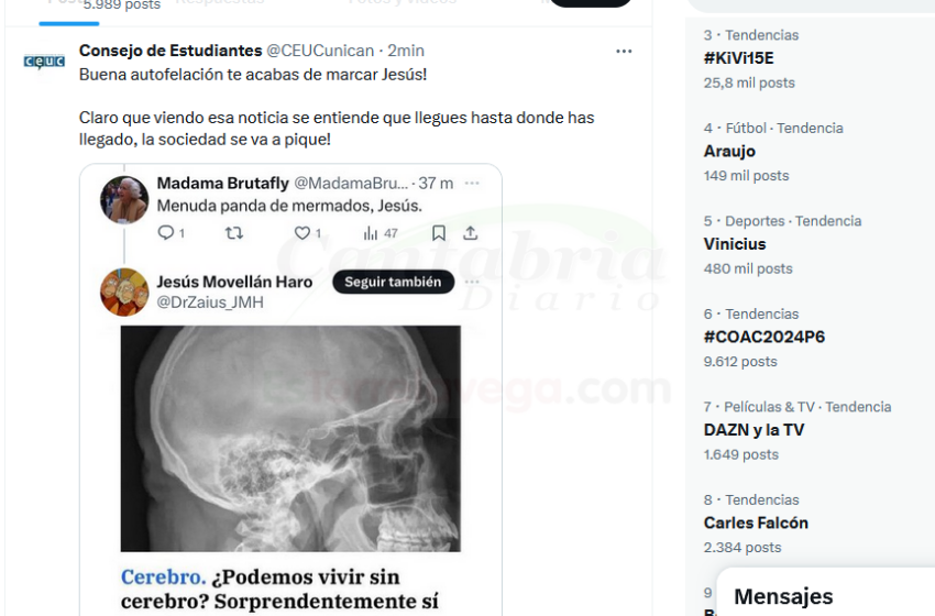  La Universidad de Cantabria condena los tuits del Consejo de Estudiantes de la UC