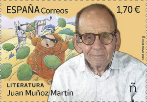 CORREOS dedica un sello a Juan Muñoz, autor de "Fray Perico y su borrico" y "El pirata Garrapata"