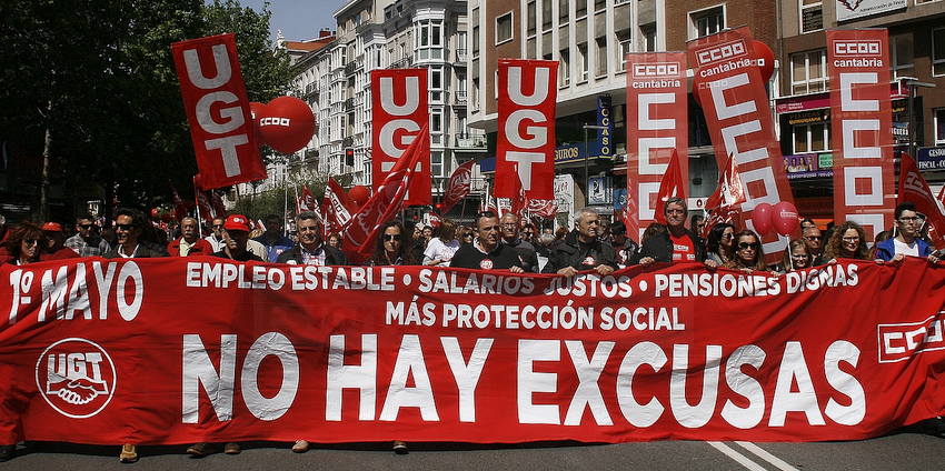 En la imagen de archivo una manifestación del 1 de mayo en Santander - (C) Foto: David Laguillo/CANTABRIA DIARIO