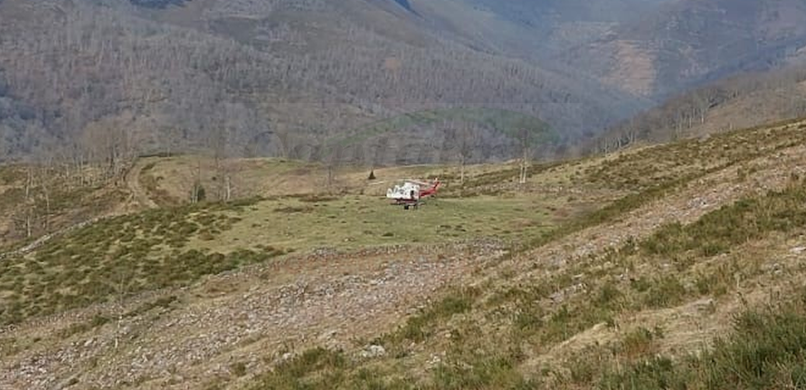 Un bombero forestal fallece cuando trabajaba en la extinción de un incendio en un monte de Cabuérniga