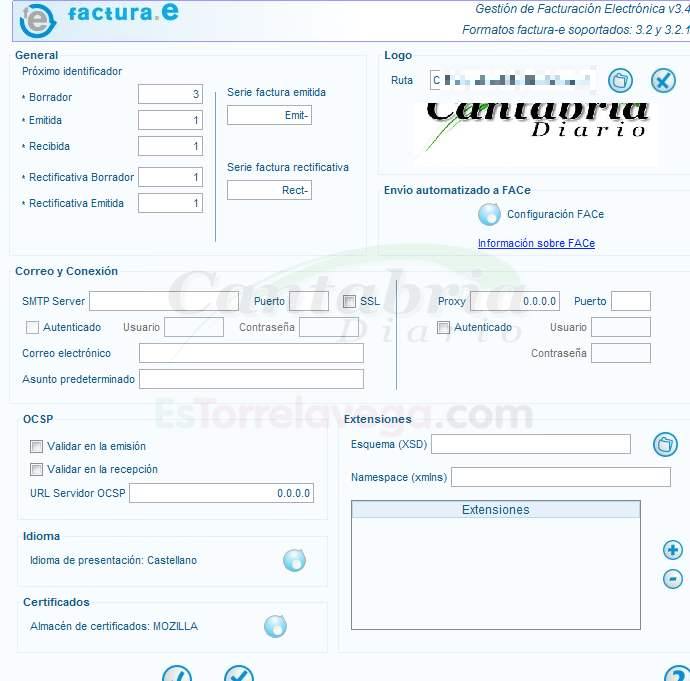 La interface de FACTURAE es tan confusa que ni siquiera es visible la ventana completa en algunos ordenadores