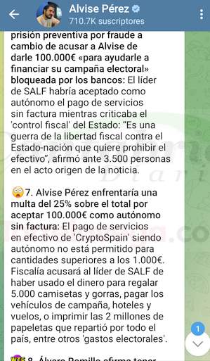  Sus seguidores le piden explicaciones a Alvise Pérez sobre los cobros del polémico «criptochiringuito»