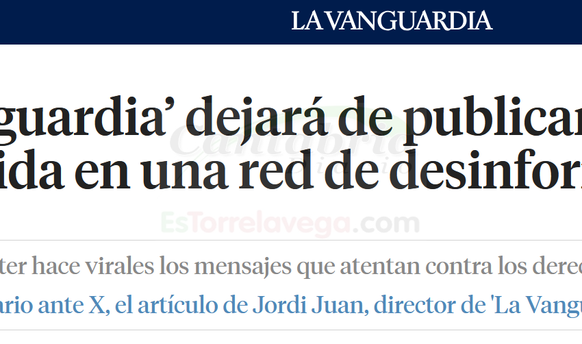  La Vanguardia se une a The Guardian y dejará de publicar en Twitter (X)