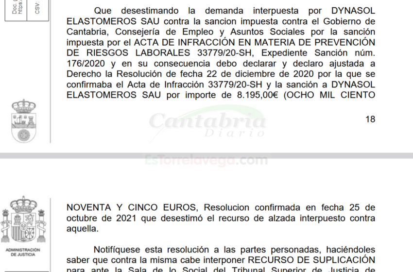 CCOO insta a Dynasol a evaluar el estado de salud de la plantilla tras reconocer la justicia que ‘no se ha protegido al personal del amianto’