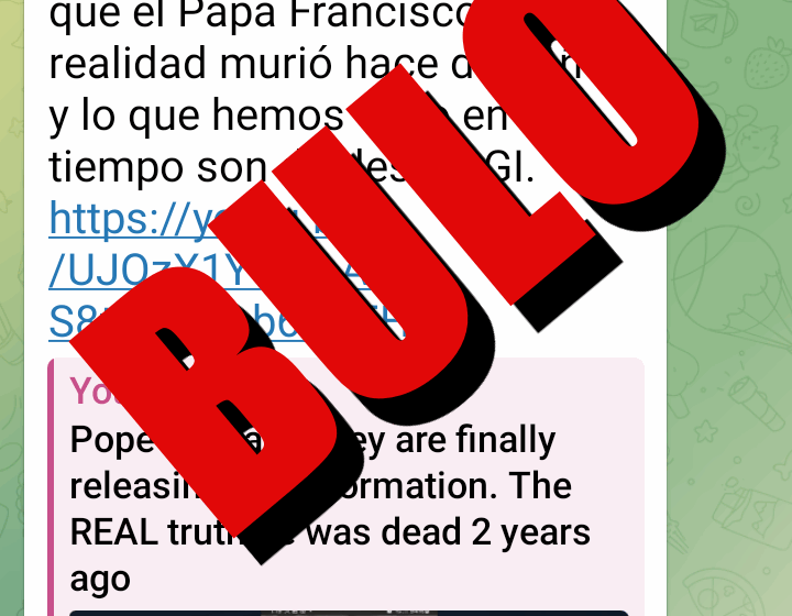 En la imagen el bulo de que el Papa Francisco ya estaba muerto, difundido por los habituales de las conspiraciones como Rafapal y Pilar Baselga