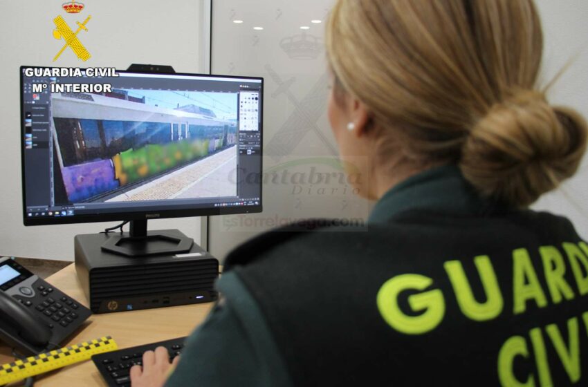  Detenido un joven por pintarrajear vagones de tren en Liérganes y Astillero