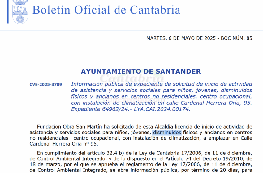  Santander se disculpa por el uso del término «disminuidos» en una publicación en el BOC