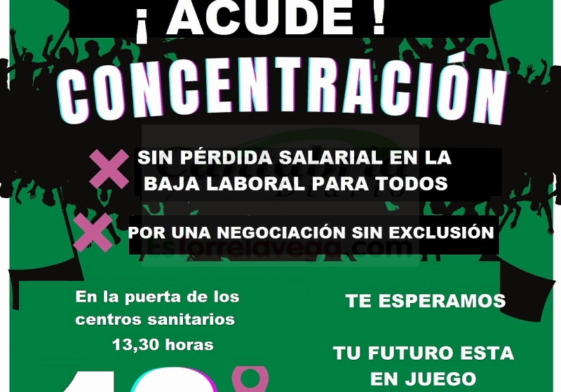 El viernes, concentraciones sindicales a las puertas de los centros sanitarios