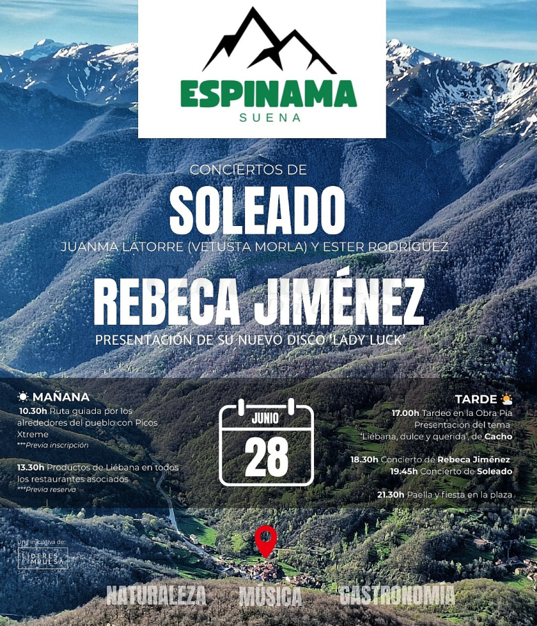 Vuelve "Espinama suena" con conciertos de Soleado y Rebeca Jiménez