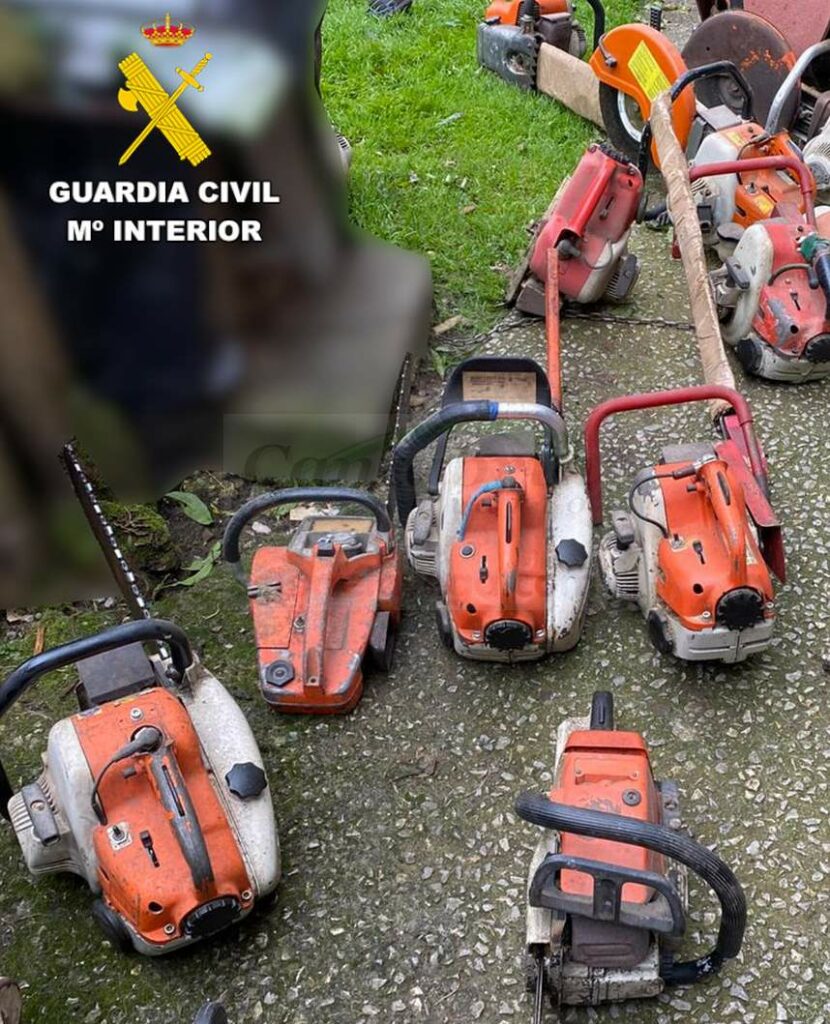 Detenidos los presuntos autores de la sustracción de 46.000 euros en maquinaria y herramientas