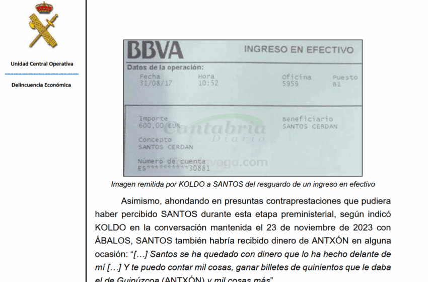  «Santos se ha quedado con dinero», se quejaba Koldo García en el informe de la UCO