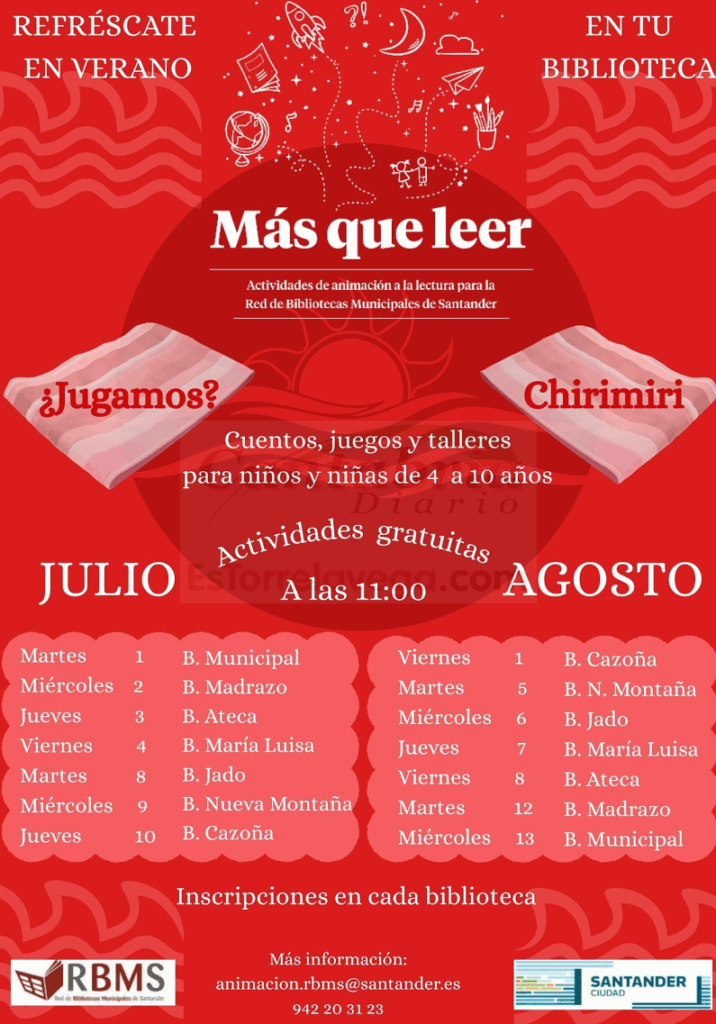 "Más que leer" continúa en verano con dos propuestas de animación lectora para público infantil