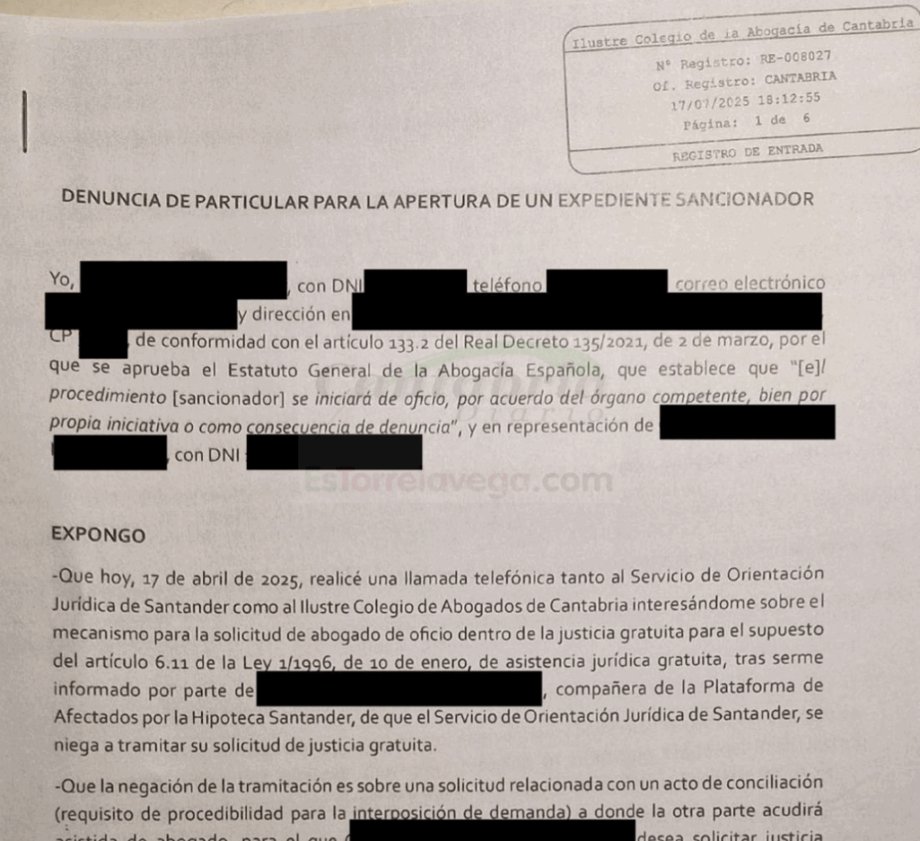 La PAH denuncia que el Colegio de Abogados "bloquea el acceso al Turno de Oficio a personas de bajos ingresos"