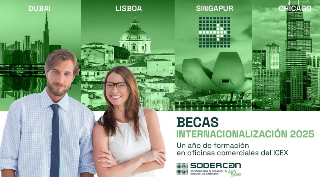 SODERCAN convoca becas de comercio internacional para jóvenes cántabros en Chicago, Dubái, Lisboa y Singapur