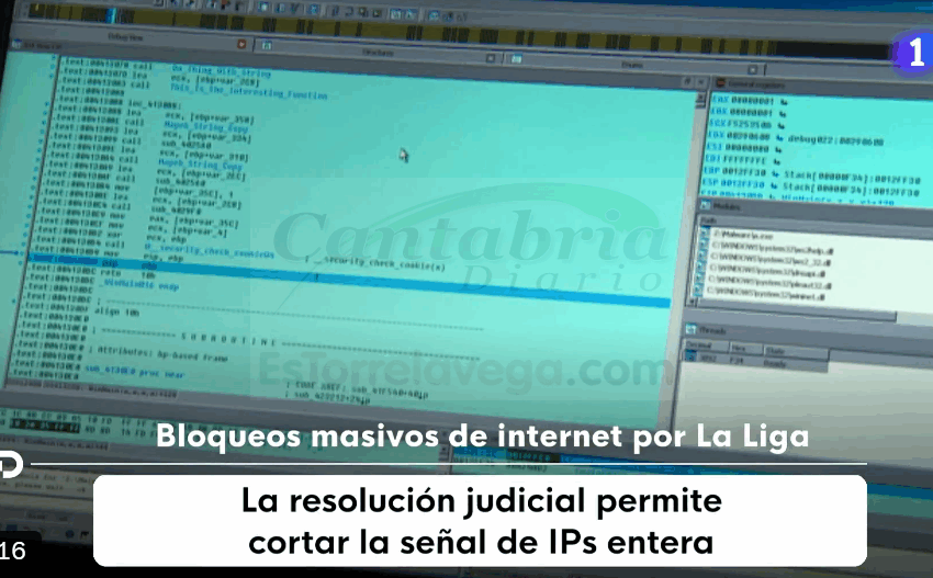  TVE se hace eco de los bloqueos masivos de webs impulsados por LALIGA