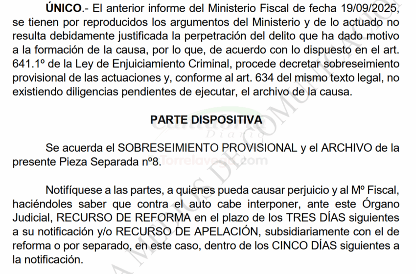  Se archiva la causa contra la alcaldesa de Santillana del Mar por contratos adjudicados a un familiar