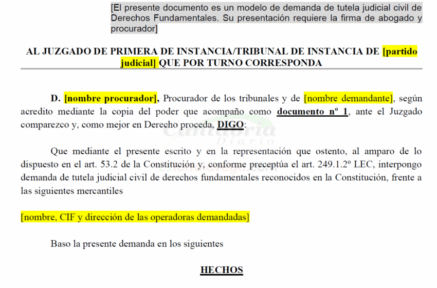  RootedCON difunde una plantilla para demandar a las operadoras por los bloqueos de LALIGA