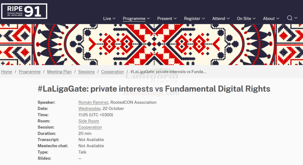 Los bloqueos del fútbol llegan al congreso de RIPE