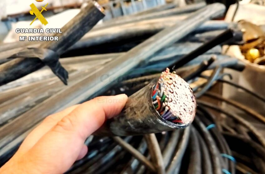  Cinco investigados por apropiarse de 3.345 kilos de cable de cobre de la empresa en la que trabajaban