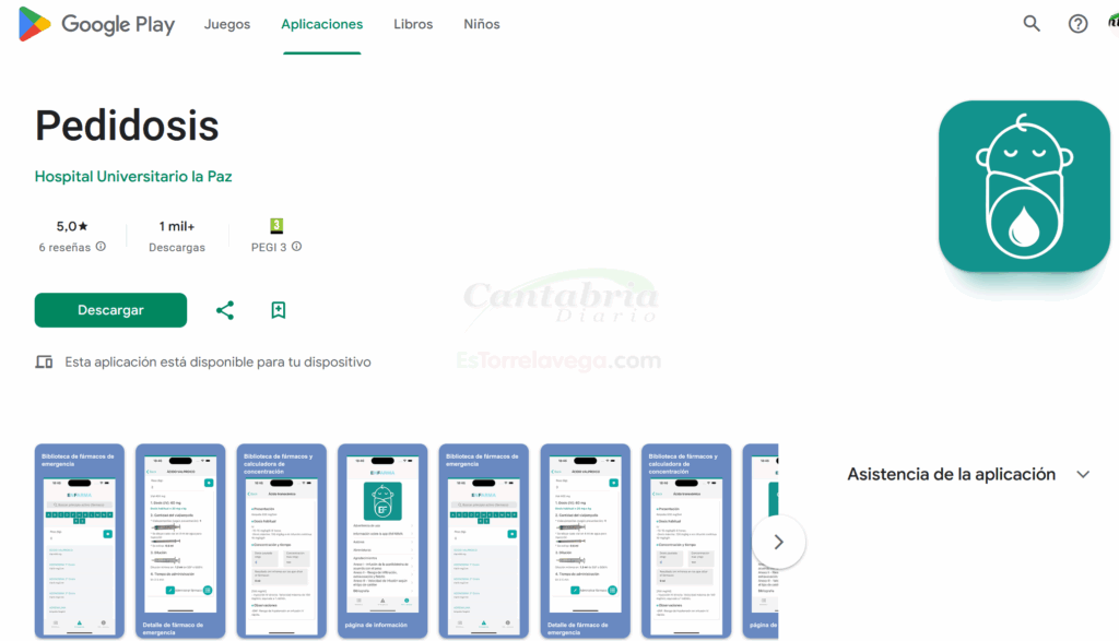 Captura de pantalla de la App Pedidosis en Google Play