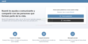 En la imagen la web de NUENTI accesible en nuenti.xyz - Telefónica requiere a la red social NUENTI por "evocar" a su mítica marca TUENTI