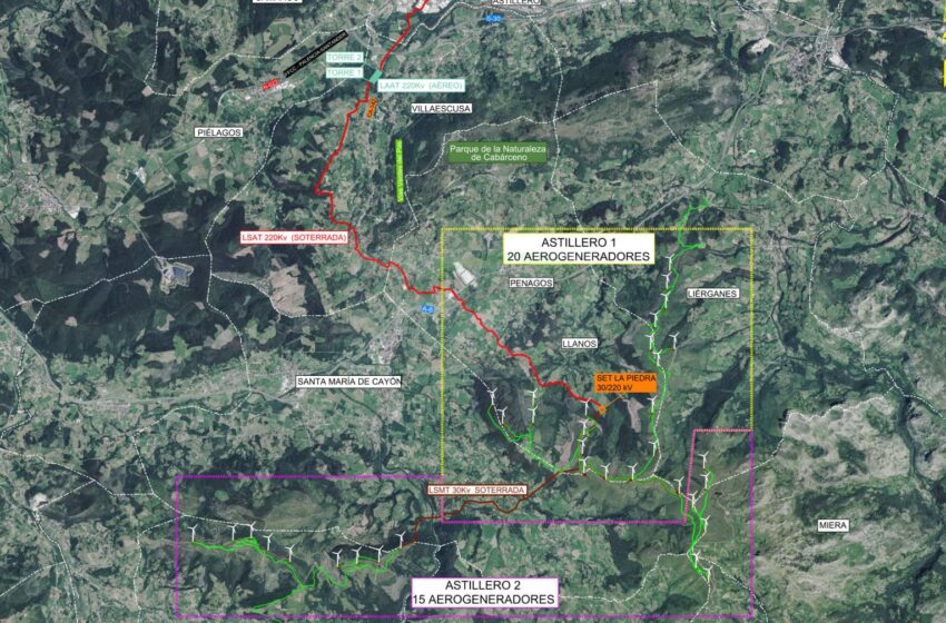 La Plataforma Son Gigantes advierte de la 'creciente acumulación de proyectos eólicos' en los Valles Pasiegos