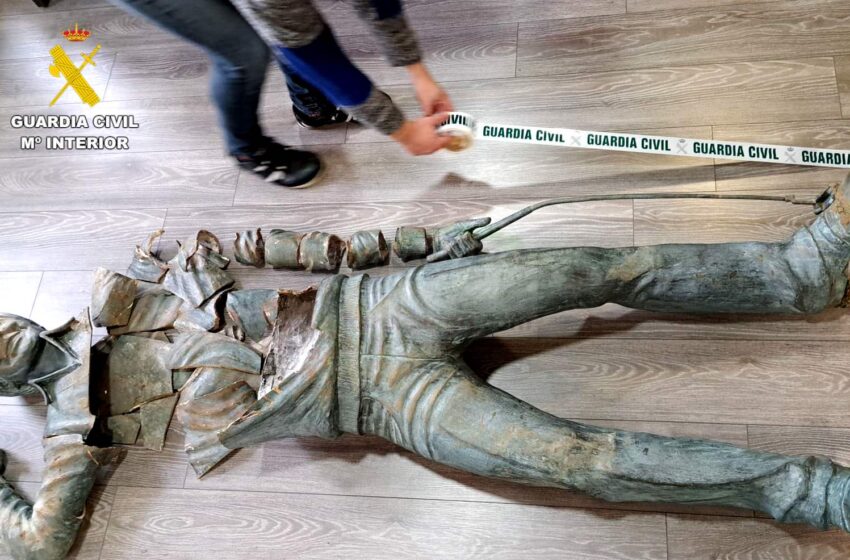 Otros dos detenidos por robar y destrozar la estatua de Seve Ballesteros
