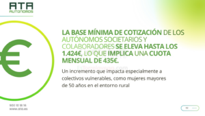 Más de 12.000 autónomos cántabros pagarán 135€ más de cuota al mes en 2026