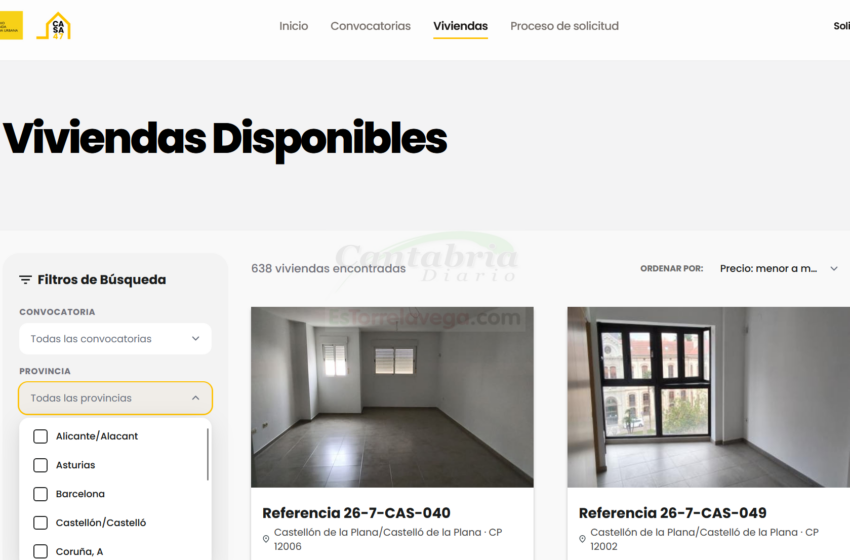  Casa47, el portal de alquileres asequibles del Gobierno, todavía no ofrece ninguna vivienda en Cantabria
