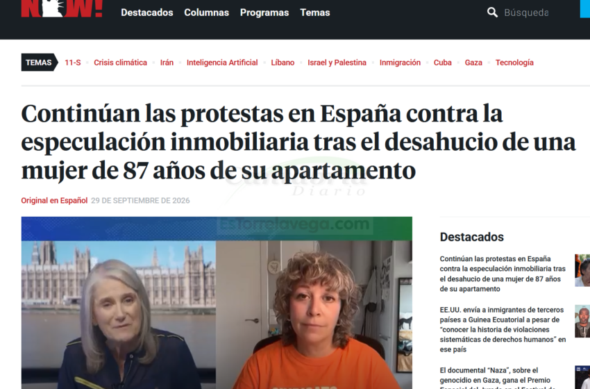  Las protestas por la vivienda en España dan la vuelta al mundo y llegan a EEUU tras el desahucio de Maricarmen